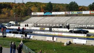 Two Buick Grand National's racing at New England dragway in Epping New Hampshire