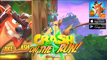 Frosty Chicken Crash, Face Off Against Frosty Fake Crash | Crash bandicoot: on the run gameplay