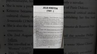 Julia kristeva imp.works for net point of view #Julia kristeva key words for net aspirants 👍👍