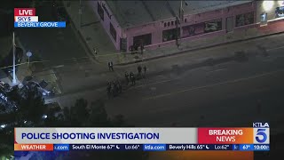 Police shoot robbery suspect on Melrose
