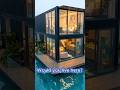 2 Containers turned into floating luxury villa  #timelapse #construction #building #shorts