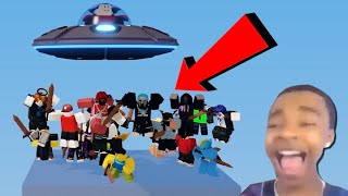 i Kidnapped 100 Players in Roblox Bedwars (banned items)