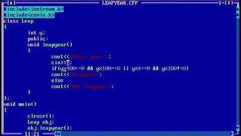 Program of leap year using class in c++