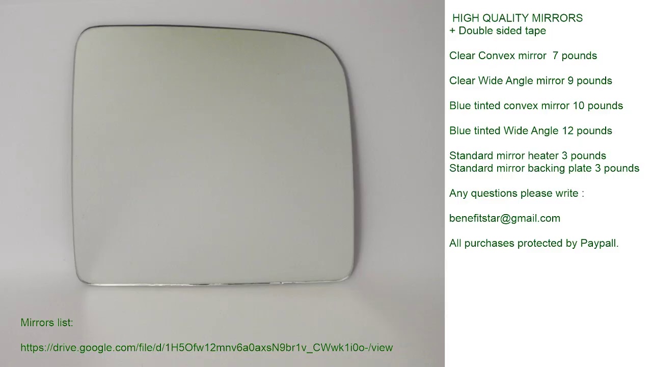 Wing Mirror Glass, Side car mirror glass, Rear view car mirror replacement YouTube
