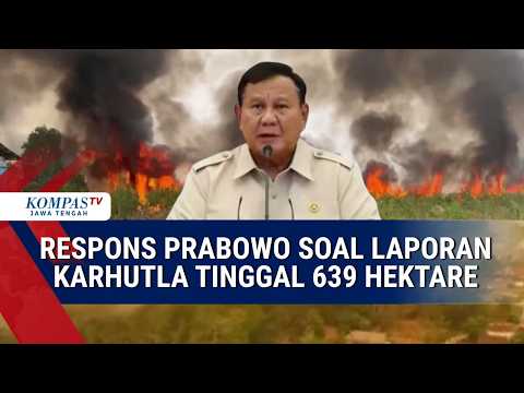 Respons Prabowo soal Laporan Karhutla Tinggal 639 Hektare