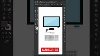 Simple Flat Desktop Illustration #adobeillustratortutorial #illustration  #flatillustration