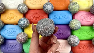 ASMR Clay cracking ❄️ Light plasticine ❄️ Crushing soap boxes with colored foam 🤤 Help you sleep ♥️