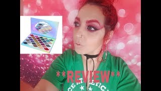 CLEOF COSMETICS MERMAID PALETTE REVIEW/VALENTINE'S GLITTER GLAM LOOK