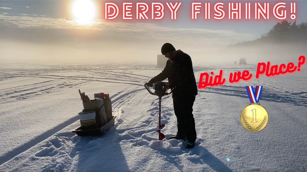 Maine Ice Fishing - SALMON Fishing + SEBAGO Lake Derby + John Deere Gator XUV 835R