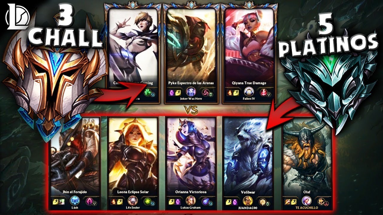 🤯 ¡3 CHALLENGERS VS 5 PLATINOS! ¿REALMENTE PUEDEN GANAR? EL RETO MÁS IGUALADO