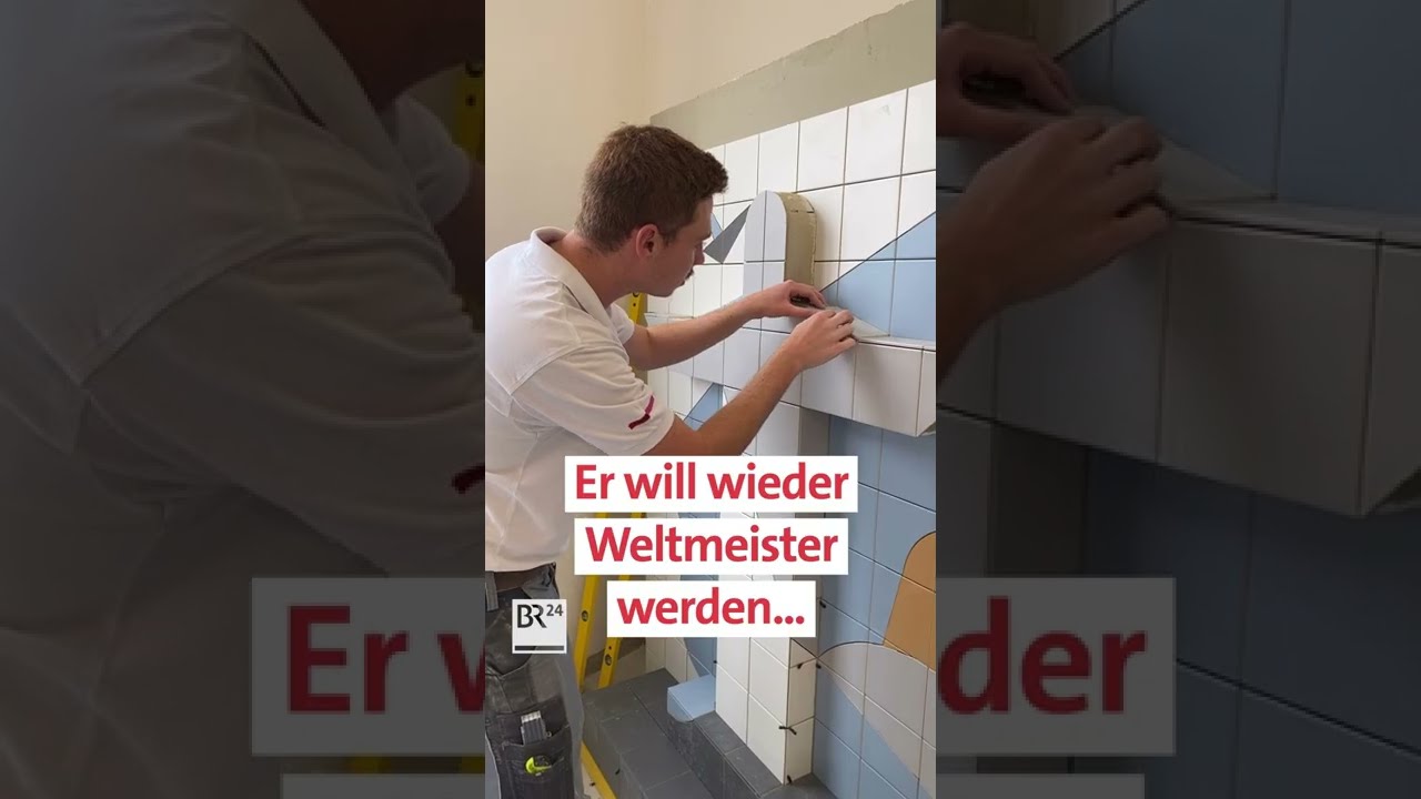 Es geht um viel und Millimeter: Fliesenleger trainieren für WM | #BR24 Shorts