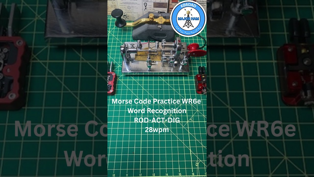 Morse Code Practice Word Recognition WR6e ROD-ACT-DIG 28wpm