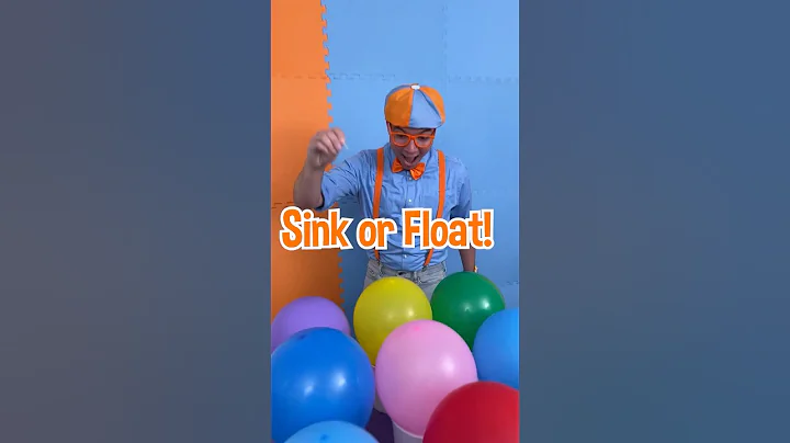 Pop the BALLOON! Sink or Float with Blippi's FRUIT Surprise! #blippi #shorts