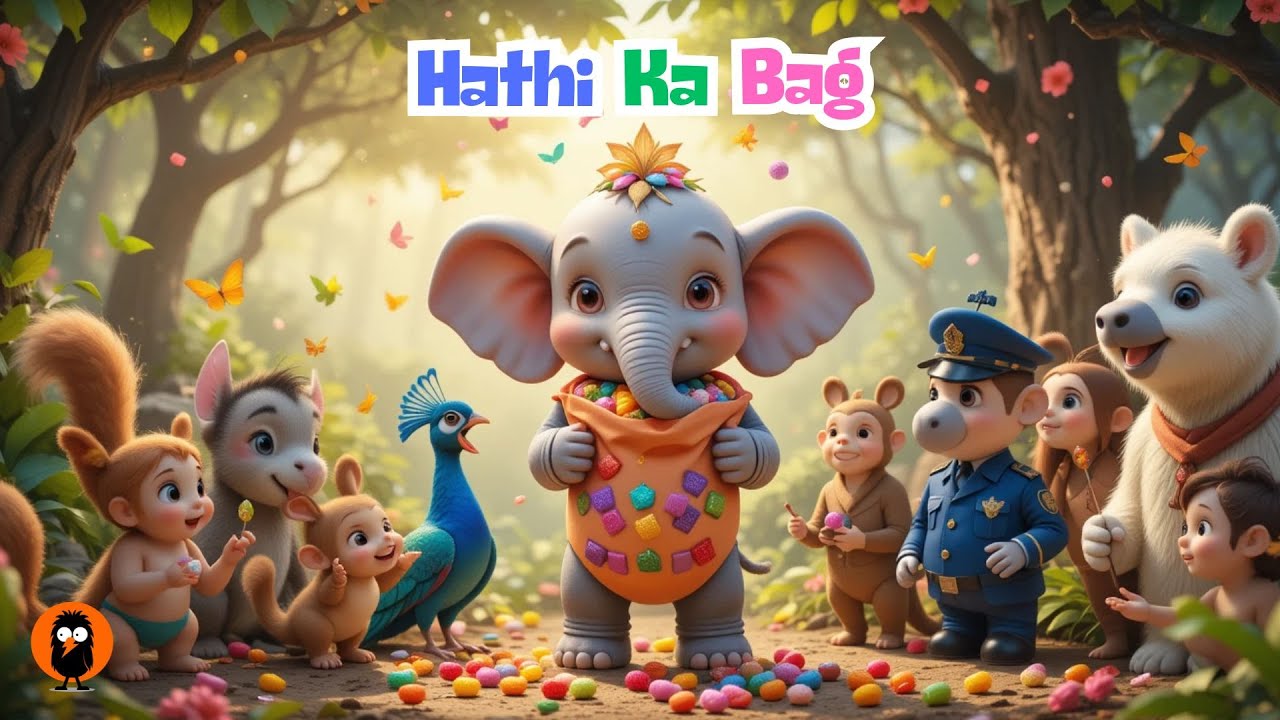 हाथी का बैग (Hathi Ka Bag) - Hindi Kids Rhyme | Jungle Story for Kids | Phirkeebox Kids TV