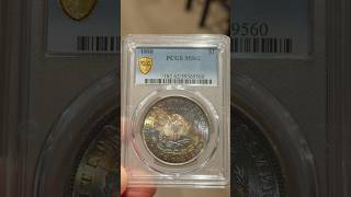 1888 PCGS MS62 End of Roll Toned Morgan Dollar! #reels #coin #viralvideo #collection #pcgs #silver