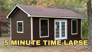 The ultimate 5minute timelapse: Crew builds dream cottage shed