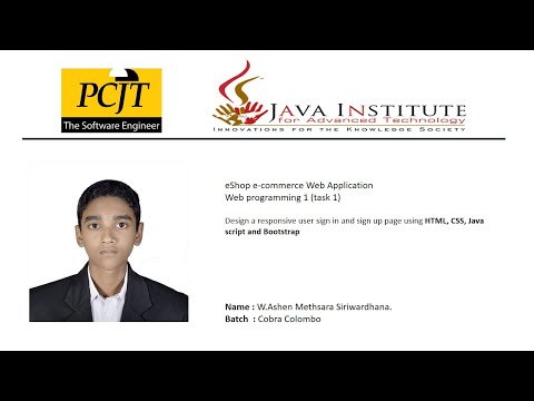Web Project Task 01 | 1st Year | Semester 01 | Web Programming I | Java Institute