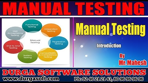 Manual Testing   Introduction by Mahesh