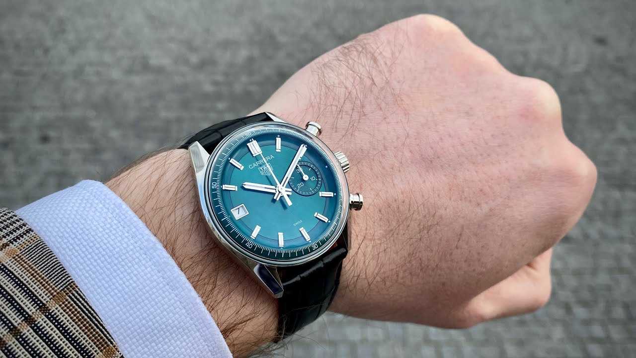 2024 TAG Heuer Carrera Chronograph 39 mm green dial - YouTube