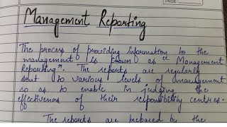 Management Reporting | Types of Reporting | Reporting |