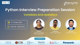 Python Interview Preparation Session | Variables and Operators | Day 6