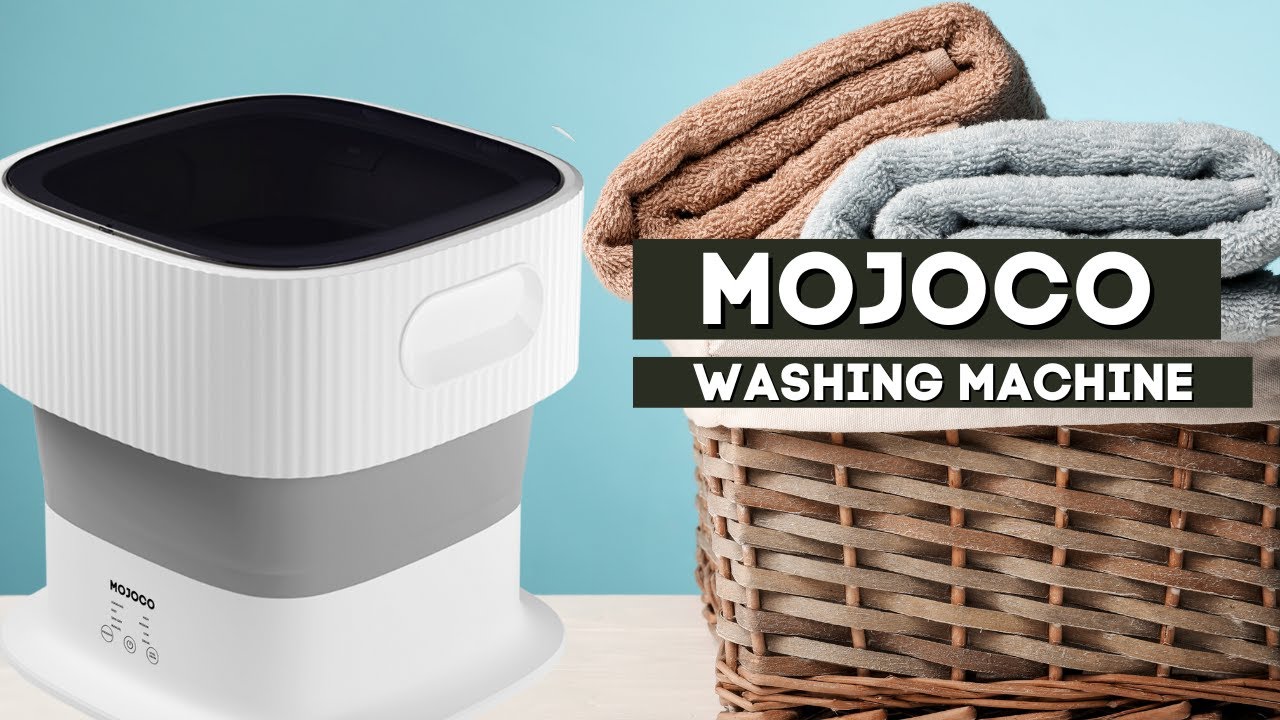 Mojoco Foldable Washing Machine- Portable Clothes Dryer/Washer for