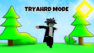 When you turn on tryhard mode (roblox bedwars)