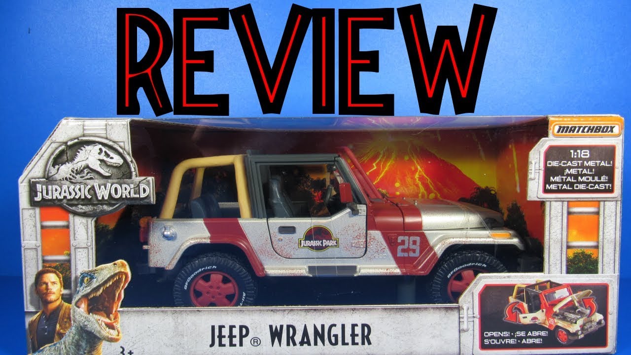 1:18th Scale Jurassic Park Jeep Wrangler Diecast Review - YouTube