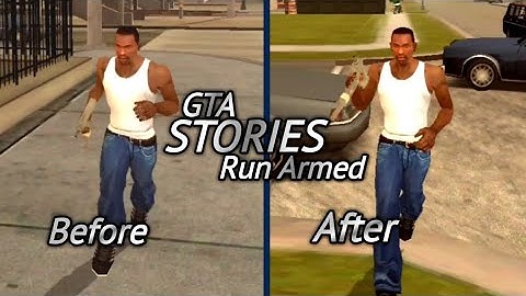 Holding Lightweight Weapon Like GTA LCS/VCS Stories - GTA SA Mobile