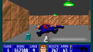 Wolfenstein 3D - E6F4 (I Am Death Incarnate!, 100% Kills, 100% Secrets)