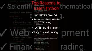 Top Reasons to Learn Python #coding #programming #shorts