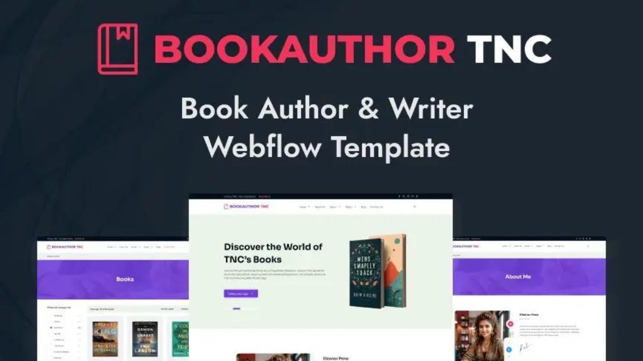 How to Use BookAuthor TNC Webflow Template | New Webflow Book, Author, Writer Template