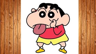 How To Draw Teasing shinchan with Tongue Out screenshot 3