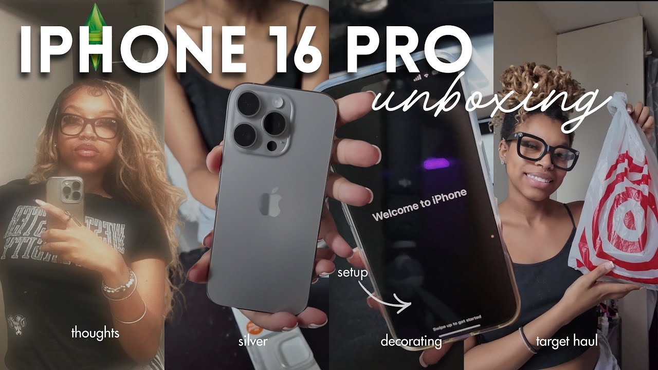 Unboxing Iphone 16 Pro!! Natural Titanium 128GB | small Target hall , setup process, my thoughts? ☻