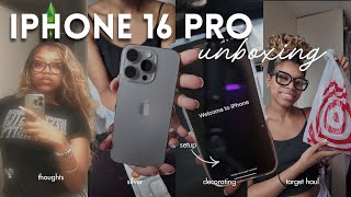 Information Unboxing Iphone 16 Pro!! Natural Titanium 128GB | small Target hall , setup process, my thoughts ☻ News