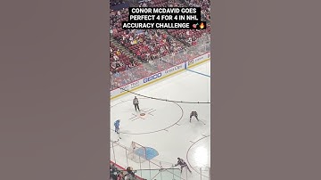 Thumbnail of CONOR MCDAVID GOES PERFECT 4 FOR 4 IN NHL SHOOTING ACCURACY CHALLENGE  🎯🔥