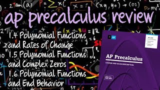 AP Precalculus Review on Sections 1.4, 1.5, and 1.6 (Reteaching and Test Practice Problems)