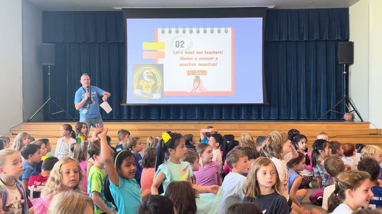 Video preview image of All School Community Meeting 9/3/25; click to visit the ParentSquare post with the video