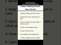 7 Money Rules Rich Never Reveals #shortsfeed #millionairemindsetunlimited