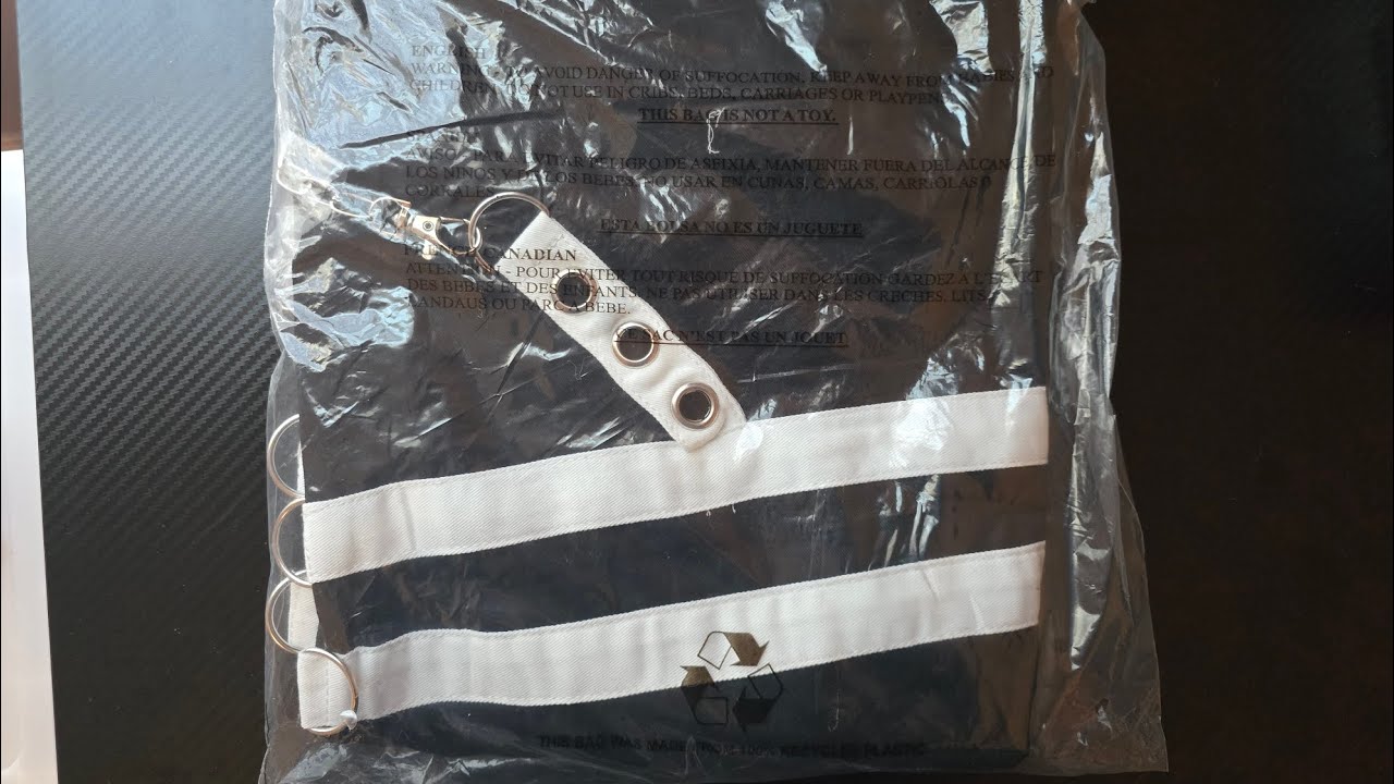 Hot Topic:  Black & White Grommet Suspender Chain Skater Pants 🖤😍