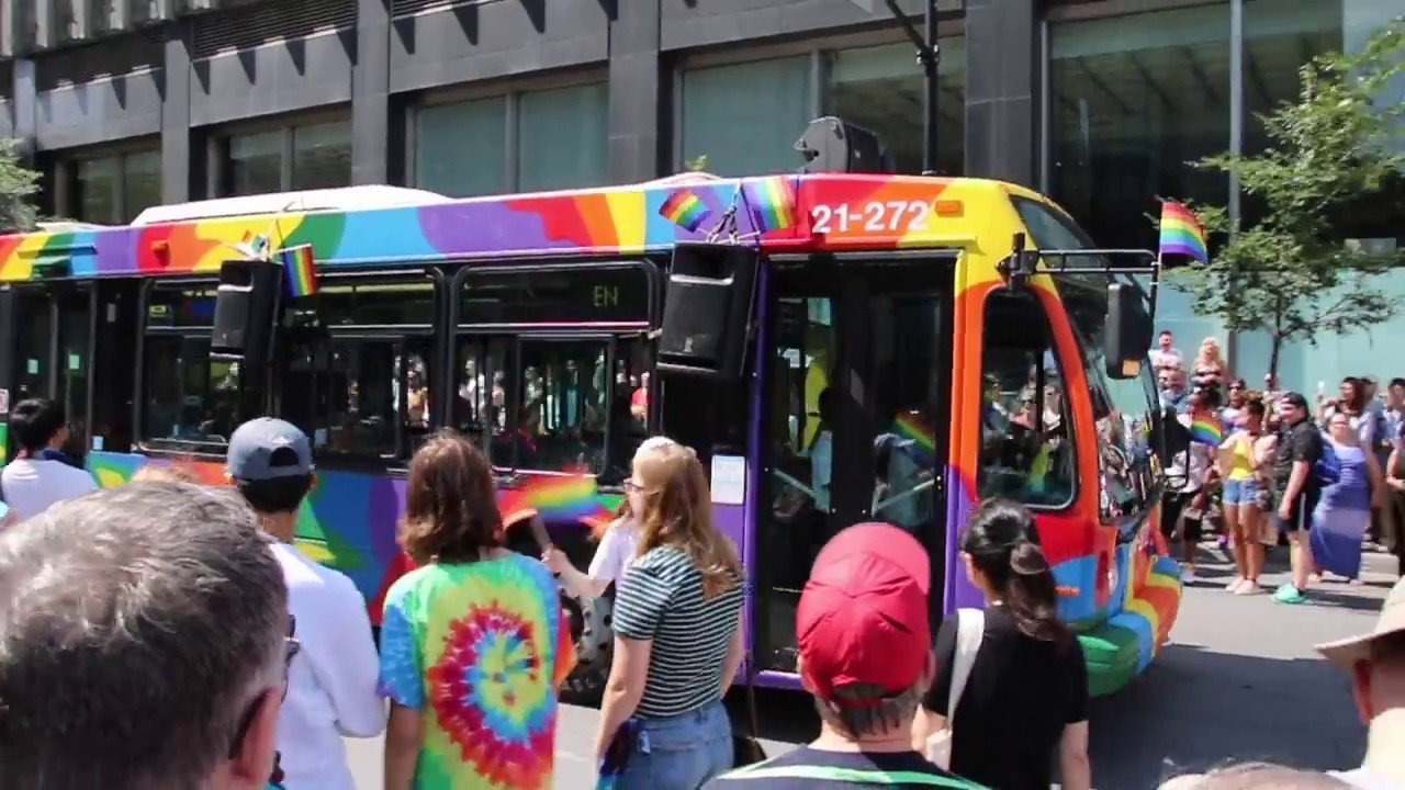STM bus at Pride parade YouTube