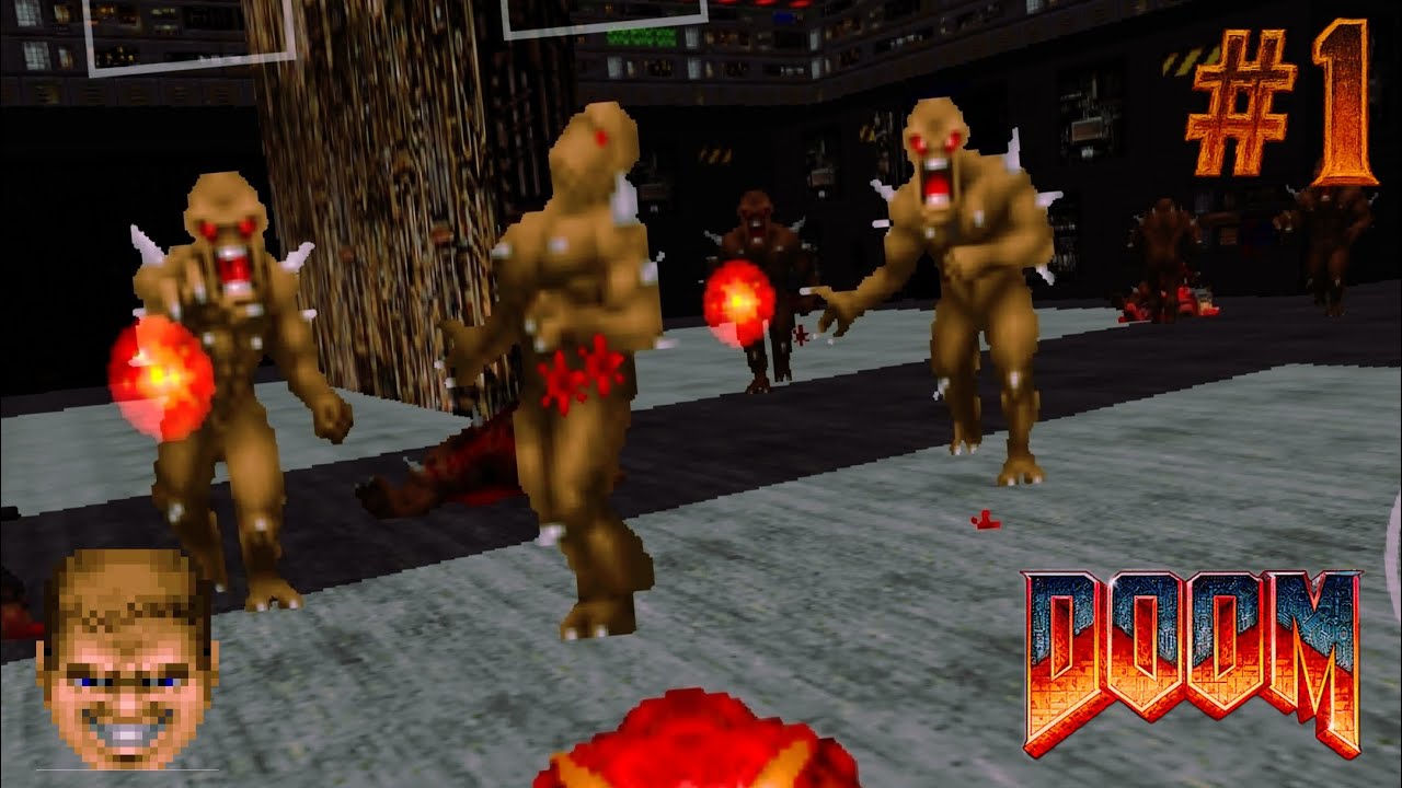 Прохождение DOOM (1993)/Мод - Brutal CyberDoom. E1M1
