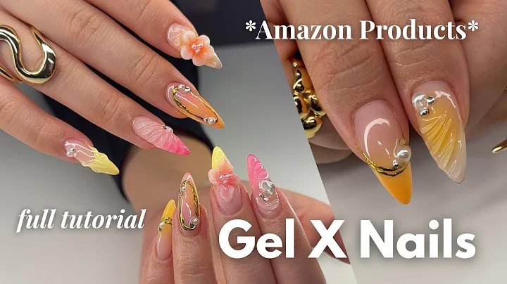 Watch me do a FULL Gel X Set ✨🍋 using *Amazon Products* | step-by-step