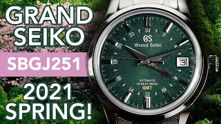 Full hands on Review of the Grand Seiko SBGJ251 GMT Shunbun Spring 2021  Seasons piece! - YouTube