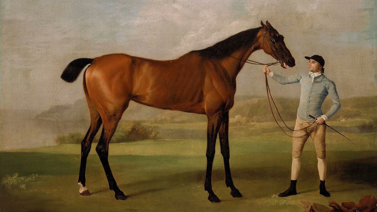 Vintage Art for your TV   Brown Horse with Rider