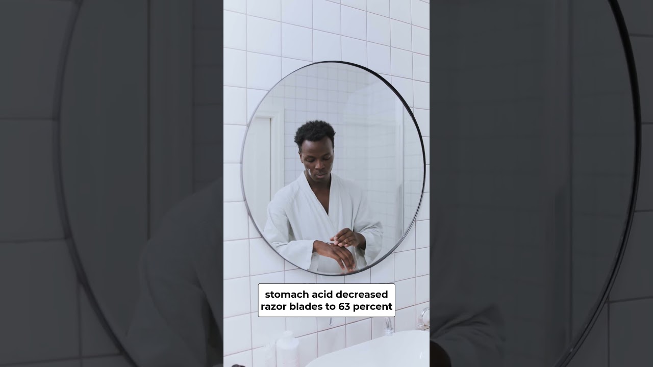 Razor blades dissolve in stomach acid.