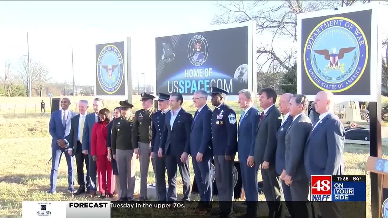 Space Command Ribbin Space Command facility ribbon cutting set for Wednesday - YouTube