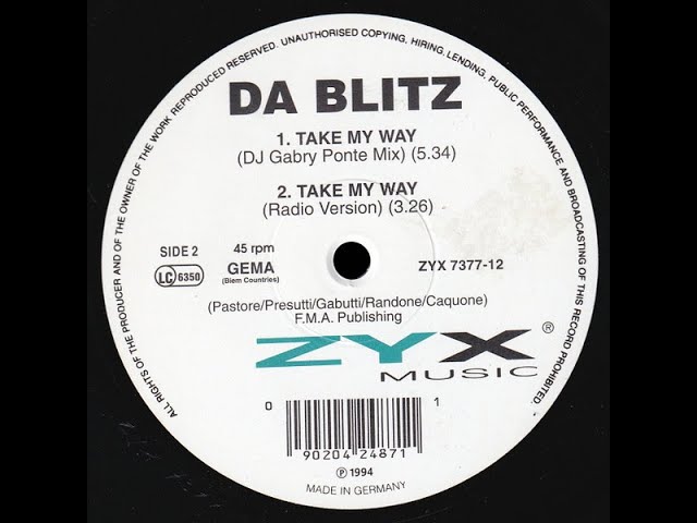 Da Blitz - Take My Way (DJ Gabry Ponte Mix) [1994, Eurodance