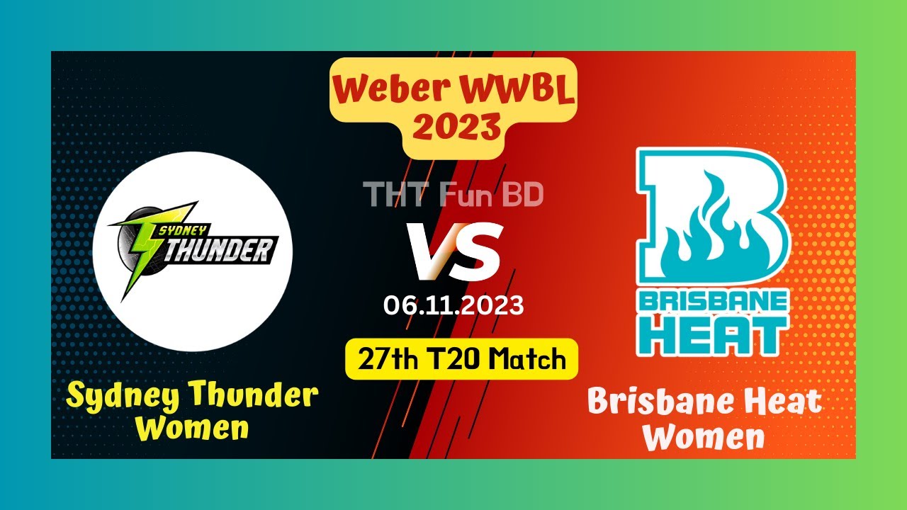 Sydney Thunder Women vs Brisbane Heat Women, Weber WWBL Live Score Streaming & Updates 2023