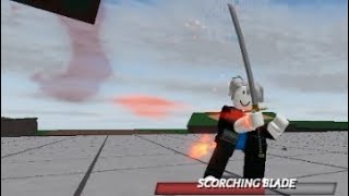 Destroying noobs with swords in Roblox Tsb
